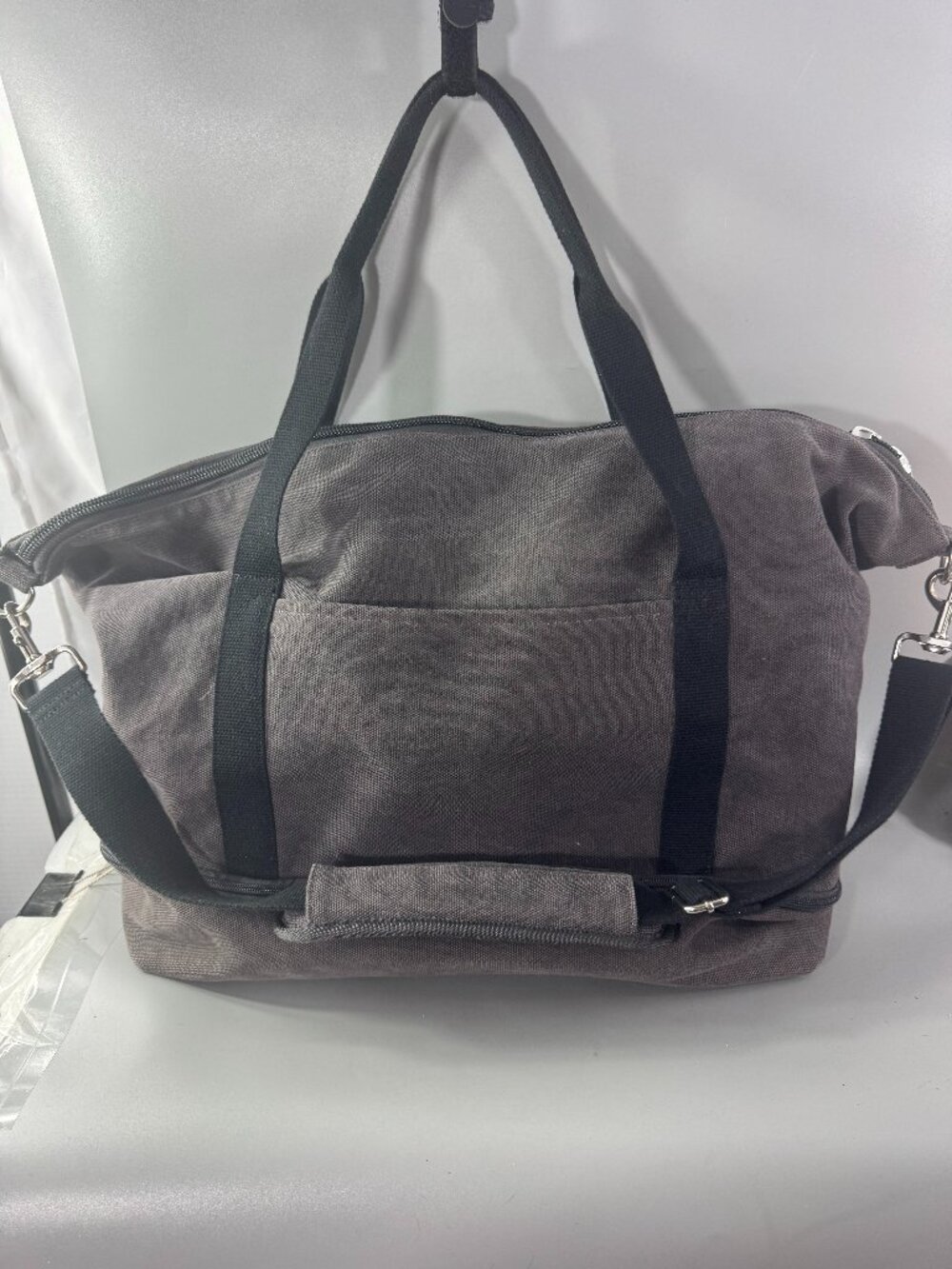 Lo & Sons Catalina Deluxe Small Canvas Weekender Travel Tote Bag, Midnight Ash